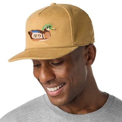 Corduroy Flat Brim Rope Hat - US 8967